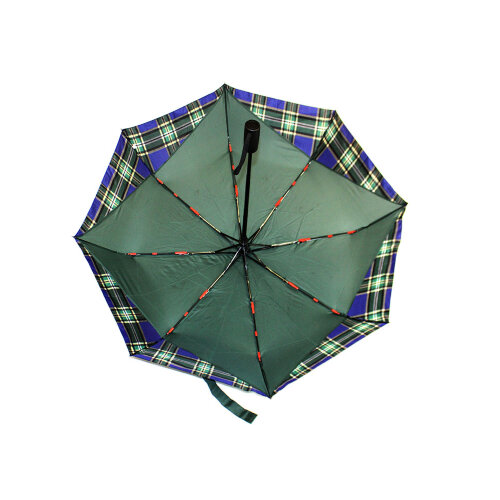 Зонт мужской 3 сложения автомат комбинированный "Шотландка"  8 спиц 1