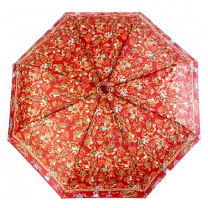Зонт женский 3 сложения полуавтомат полиэстер "Цветной" диаметр купола 95 см 8 спиц 3
