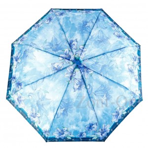 Зонт женский 3 сложения полуавтомат полиэстер "Цветной" диаметр купола 95 см 8 спиц 5