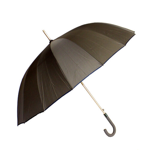 Зонт трость универсальный однотонный с облегченным каркасом 16 спиц  4