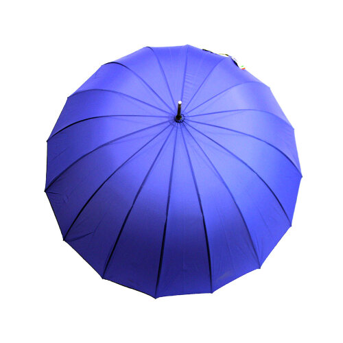 Зонт трость универсальный однотонный с облегченным каркасом 16 спиц  5