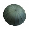 Зонт трость универсальный однотонный с облегченным каркасом 16 спиц  6