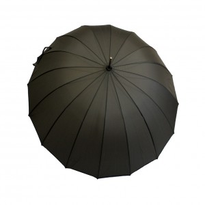Зонт трость универсальный однотонный с облегченным каркасом 16 спиц  11