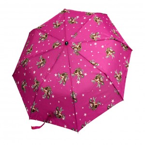 Зонт женский 3 сложения полуавтомат цветной 8 спиц 1