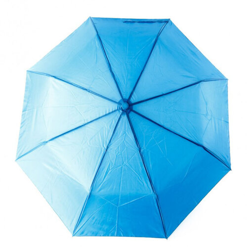 Зонт женский 3 сложений полуавтомат полиэстер "Однотонный" 8 спиц 10