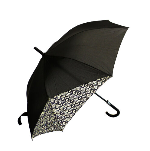 Зонт трость женский однотонный с кайма комбинированный 8 спиц 3