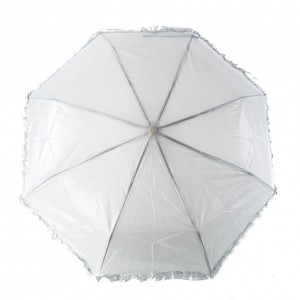 Зонт женский 3 сложения полуавтомат "Перламутровый с бахромой" полиэстер 8 спиц 5