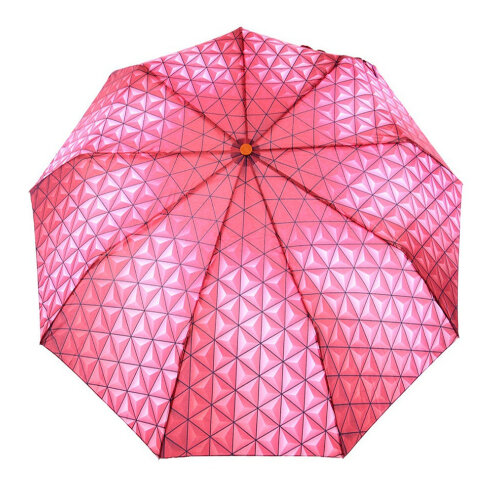 Зонт женский 3 сложения автомат "3D голография" 9 спиц 4
