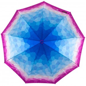Зонт женский 3 сложения полуавтомат "Акварель микс" диаметр купола 110 см 9 спиц 2