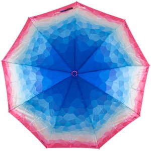 Зонт женский 3 сложения полуавтомат "Акварель микс" диаметр купола 110 см 9 спиц 3