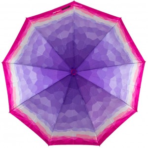 Зонт женский 3 сложения полуавтомат "Акварель микс" диаметр купола 110 см 9 спиц 4
