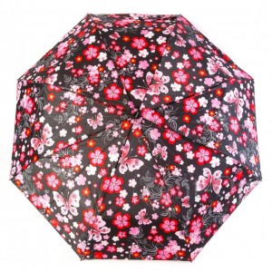 Зонт женский 3 сложения полуавтомат "Цветной" полиэстер диаметр купола 95 см 8 спиц 1