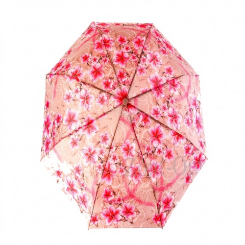 Зонт женский 3 сложения полуавтомат "Цветной" полиэстер диаметр купола 95 см 8 спиц 5