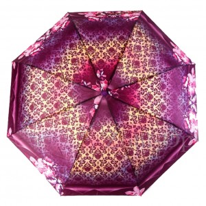 Зонт женский 3 сложения полуавтомат "Цветной" полиэстер диаметр купола 95 см 8 спиц 11