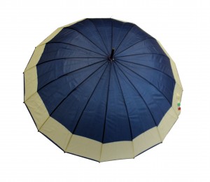 Зонт трость однотонный с каймой универсал 16 спиц 4