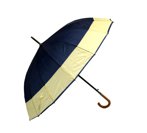 Зонт трость однотонный с каймой универсал 16 спиц 4