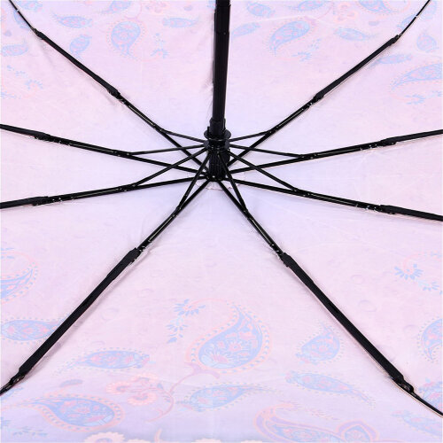 Зонт женский 3 сложения полуавтомат "Бабочки" 9 спиц  5